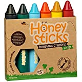 Honeysticks - Pastelli in 100% pura cera d’api (confezione da 6 pezzi, extra lunghi). Naturali, atossici e sicuri per tutti ...