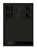 Honsell 19100390 - Fabriano Black Block, carta nera con superficie opaca non rivestita, 300 g/m², DIN A4, 20 fogli, ideale ...