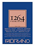 Honsell 19100654 Fabriano Bristol Block 1264, 4 rilegature, 200 g/m², DIN A4, 50 fogli di carta bianca extra liscia, senza ...