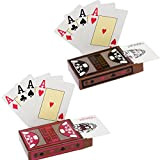 hopewey 2 x Texas Holdem Poker Playing Cards Wasserdichtes Pokerkarten Plastik Spielkarten aus PVC Profi Premium Spielkarten