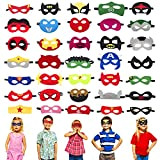 Hossom Maschere di Supereroi, 35 PCS Maschere Feltro Superhero Mask con Corda Elastica, Maschera per Bambini, Maschere da Festa per ...