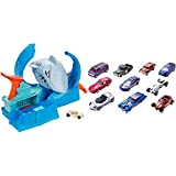 Hot Wheels- City Playset Pista dello Squalo Robotico Cambia Colore Giocattolo per Bambini 5+ Anni, GJL12 & 54886 Set Macchinine ...