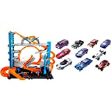 Hot Wheels Garage delle Acrobazie Playset con Pista Connettibile per Macchinine & -54886 Set Macchinine da 10 Veicoli in Scala ...