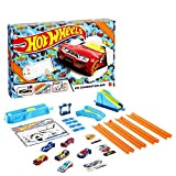 Hot Wheels Kit Regalo con 6 Veicoli, Pista, Connettori, Lanciatore a 4 Velocità e Molto Altro, Giocattolo per Bambini 3+Anni,GWN96