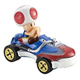 Hot Wheels- Mario Kart Personaggio Toad Veicolo in Metallo in Scala 1:64, Macchinina Giocattolo per Bambini 3 + Anni, GBG30