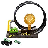 Hot Wheels- Sfida nel Loop, Playset Pista con Monster Truck e Macchinina 1:64 Giocattolo per Bambini 3+ Anni, GKY00