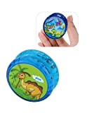 HOVUK® 1 x dinosauro luminoso reattivo Yoyo in colore blu, stabile e robusto con corda Yoyo, ottimo regalo per bambini ...