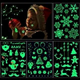 HOWAF 82Pcs Fluorescenti Luminose Natale Tatuaggi temporanei per Bambini, Falso Tatuaggio Tattoos Adesivi per Bambini Festa di Compleanno Natale Sacchetti ...