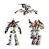 HUAN Set di modelli di robot da guerra moderni in metallo fai da te, robot umanoide in acciaio inossidabile SW-049+robot ...