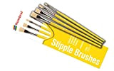 Humbrol Spazzole Stipple, confezione da 4 pezzi, 3, 5, 7 e 10, colore giallo, confezione da 4