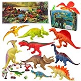HVDHYY Dinosauro Giocattolo per Ragazzi Realistico Figure di Dinosauro Insieme Tirannosauro Rex, Spinosaurus, Triceratopo, Dino World Giocattoli per Bambino 3 ...
