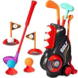 HYAKIDS Set di Giocattoli da Golf per Bambini con Mazze da Golf, Palline, Valigie da Golf, Plastica Golf da Giochi ...