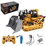 HYZH Bulldozer, radiocomandato, 2,4 G, 9 CH 1:24, RC Crawler Heavy Bulldozer, giocattolo multifunzionale per bambini e adulti