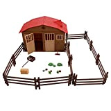 Hztyyier 25Pcs Farm Toys Figure di Animali da Fattoria Playset con Set di Recinzione Barn House Farm per Bambini Regalo ...