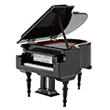 Hztyyier Modello di Pianoforte in Legno, con Panca Kit Modello Mini Pianoforte da 3,9 * 3,5 * 1,8 Pollici Decorazione ...