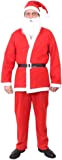 I LOVE FANCY DRESS LTD Costume da Babbo Natale da uomo, 5 pezzi, con cintura di nastro nero, cappello rosso ...