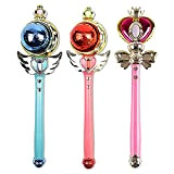 I3C Anime Sailor Moon Tsukino Usagi Bacchetta Magica Light Stick Rod Musica Puntelli Cosplay per Ragazze Bambini Cosplayers