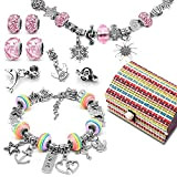 Idee Regalo Ragazza, Kit di creazione di gioielli per ragazze, kit di creazione di braccialetti con ciondoli perline Catene per ...