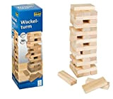 Idena 6060013 - Torre Wobble, gioco di abilità con 54 blocchi di legno, grande circa 8 x 8 x 26 ...