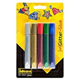 Idena 634145 – Colla glitter 10 colori a 10.5 ML Glitter Glue mit 10 Farben
