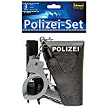 Idena 8040007 - Set di accessori giocattolo da poliziotto: pistola, fondina e manette