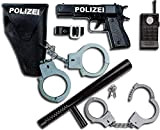 Idena 8040007 - Set Polizia, Pistola, Fondina e Manette, 3 Parti (Set Completo)