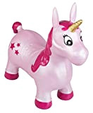 Idena-Cavallo saltellante unicorno rosa con stelle, pompa ad aria, portata fino a 50 kg, perfetto per interni ed esterni, al ...