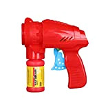 Idena- Pistola Rosso, con Soluzione per Bolle di Sapone 53 ml, Colore, 40020