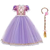 IDOPIP Vestito da Rapunzel Bambina Abito Carnevale Principessa Sofia Costumi da Festa Natale Compleanno Cerimonia Fancy Dress Up Vestire
