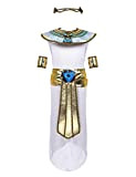iEFiEL Abito Cleopatra Bambina Carnevale Costume da Regina Egiziana del Nilo Halloween Festa Travestimento Costume Faraone Egitto per Ragazzina Fancy ...