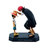 iFii Anime One Piece Luffy Figura e capelli rossi Shanks Figura, Capitolo Ricordi Monkey D Luffy Action Figure PVC 18cm
