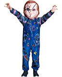 IKALI Costume da bambola uccisore di Halloween per bambini Ragazzi Ragazze Chucky Fancy Dress Up Outfit Coraggio tuta con maschera ...