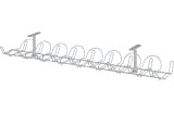 Ikea Signum Raccogli Cavi Orizzontale, Acciaio, Argento, 70x16x5 cm