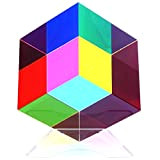 iKeelo Cubo di Colore (60mm) con Supporto Cubo Acrilico con Miscelazione di Colori Magici per l'educazione Fisica e l'arredamento del ...