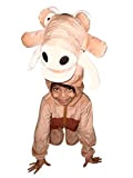 Ikumaal Su01 Taglia 5-6A (110-116cm) Costume da Facocero Warthog per Bambini, indossabile Comodamente sui Vestiti Normali