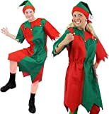 ILOVEFANCYDRESS - Travestimento da Elfo, per Natale, Vestito Lungo con Cappello a Punta da Piccolo aiutante di Babbo Natale, Taglie ...