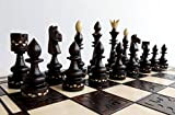INDIAN 54cm / 21in set di scacchi in legno, bella scacchiera artigianale e scacchi