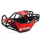 INJORA RC Roll Cage Rock Buggy Body Shell per 1/10 RC Crawler Car Axial SCX10 & SCX10 II 90046 (Rosso)