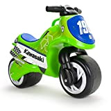 INJUSA - Moto Cavalcabile Kawasaki con Licenza Ufficiale Consigliata per Bambini +18 Mesi con Decorazione Permanente e Maniglia per il ...