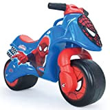 INJUSA - Moto Cavalcabile Neox Spiderman, Moto per Bambini da 18 Mesi a 3 Anni, con Ruote Larghe in Plastica ...