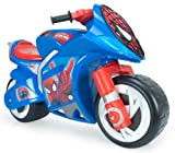 INJUSA - Moto Cavalcabile Wind Spiderman, per Bambini dai 3 ai 6 Anni, Ruote Larghe in Plastica, con Maniglia per ...