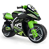 INJUSA - Moto Cavalcabile Winner Kawasaki XL, Moto per Bambini dai 3 ai 6 anni, Ruote Larghe in Plastica, con ...