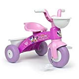 INJUSA - Triciclo Bambini Minnie Mouse Primi Passi, per Bambini da 1 a 3 Anni, con Cestino Anteriore e Posteriore ...