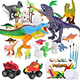 Innedu kit Pittura Dinosauro per Bambini, 45 Pezzi kit Creativo Bambino Dinosauro Giocattolo, DIY Dinosauro Art Craft Kit Colorare Regalo ...