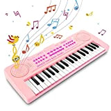 Innedu Pianola Bambini, Mini Tastiera 37 Tasti, Multifunzione Strumenti Musicali per Bambini con Suoni di Animali e Microfono, Pianoforte Elettronico ...