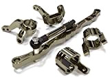 Integy RC Model C26029GUN Billet Machined Steering Knuckle, Caster Block & Linkage Set for Axial SCX-10