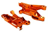 Integy RC Model C26461ORANGE Billet Machined Front Suspension Arms for Twin Hammers 1.9 Rock Racer