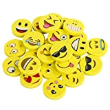 ISIYINER Emoji Emoticon Gomma 144 Pezzi Cancellare Matita Set Emoticon Erasers per Festa Bambini Compleanno Battesimo Natale Regalo