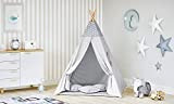 ISO TRADE - Children's Playhouse Tent Teepee Wigwam Window Pillows Gray Stars 8703 Negozi e accessori, Multicolore (Grau- Sterne)