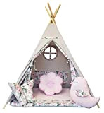 Izabell Tepee Tipi - Tenda da gioco per bambini, set per interni ed esterni, tenda indiana tipo indiano, con finestra ...